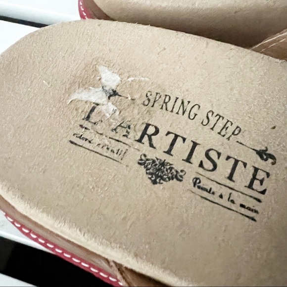 L’ARTISTE Mayura red‎ spring step SANDALS gorgeous design EUC size 40 or US 9 - Picture 10 of 10